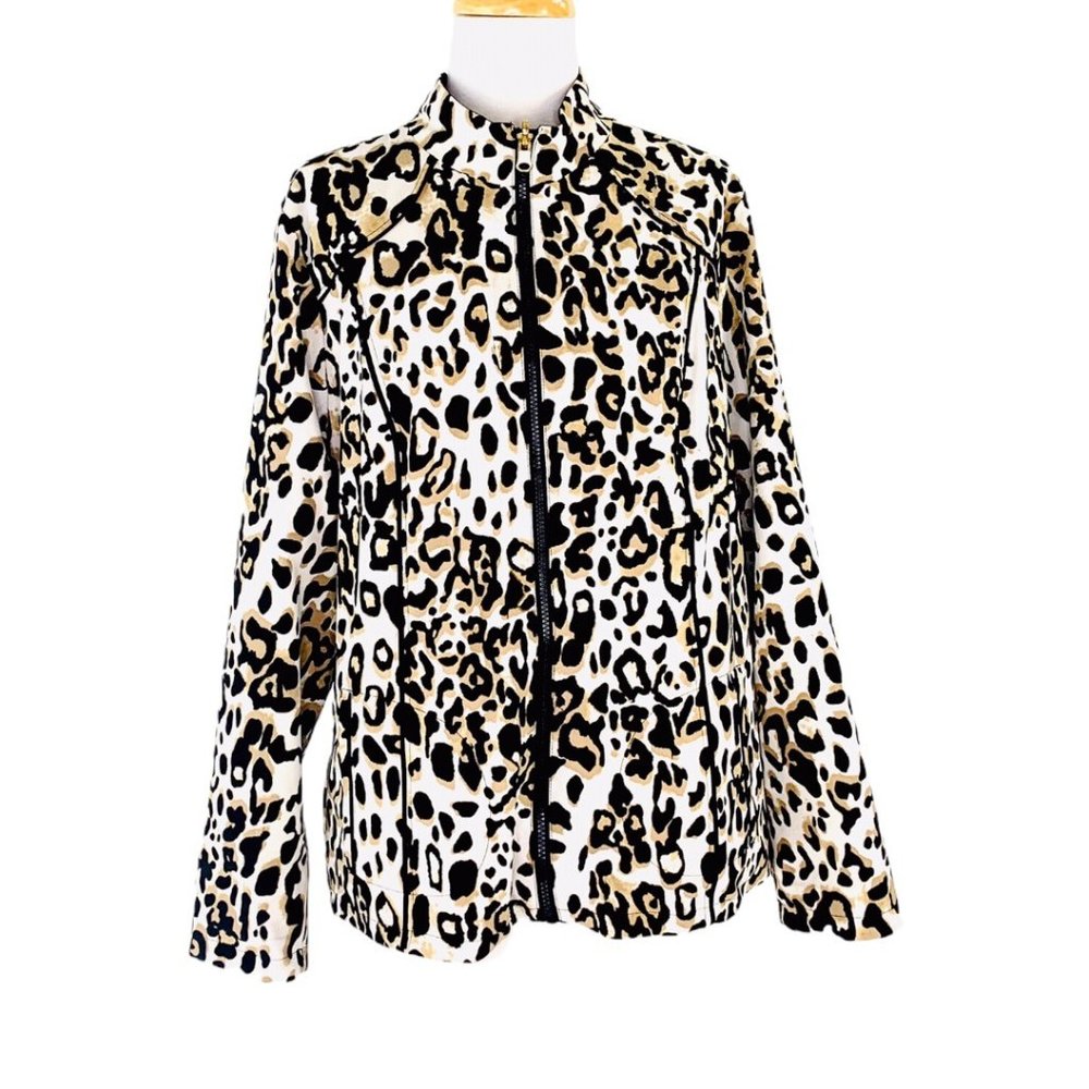 40% OFF Clearance SALE❗️ Chicos Zenergy Fully Reversible Jacket Cheetah Print - Picture 6 of 11